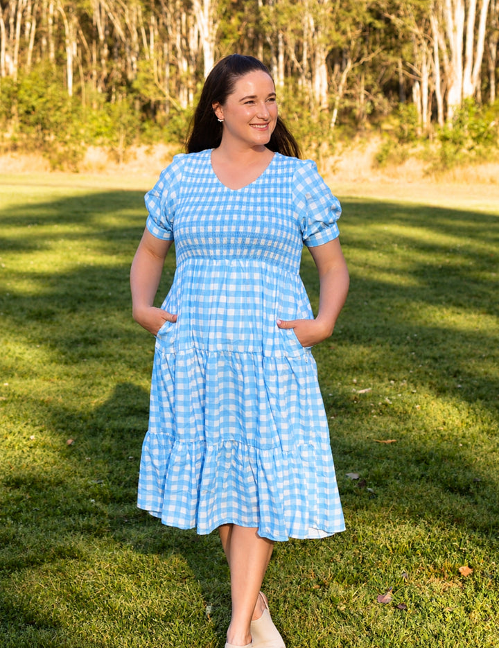 Blueberry Gingham Dress – Mum