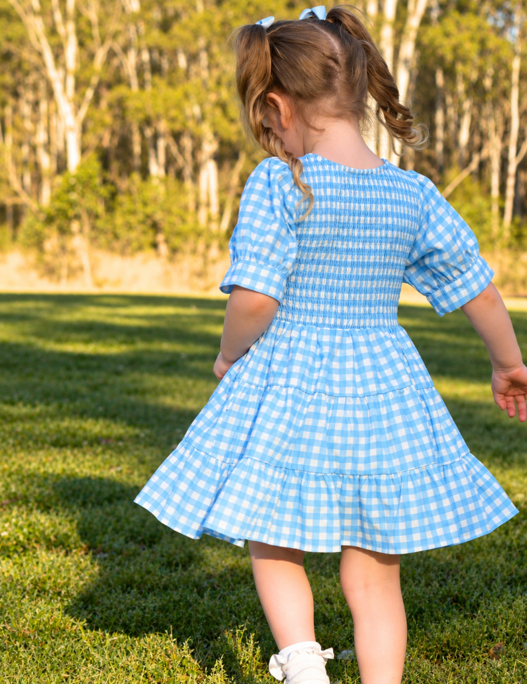 Blueberry Gingham Dress – Mini