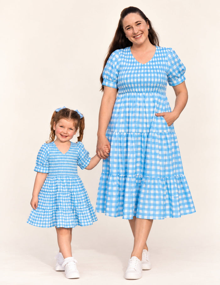 Blueberry Gingham Set