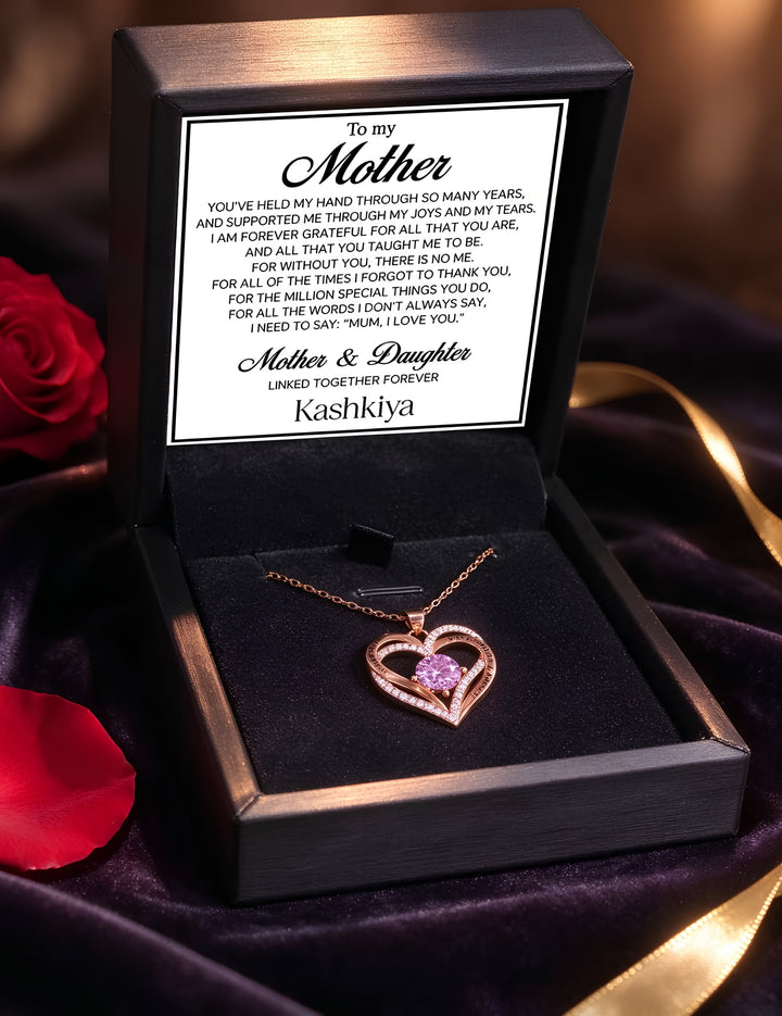 Pink Heart Necklace – To My Mother
