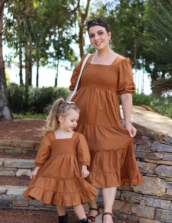 Cinnamon Brown Dress – Mini