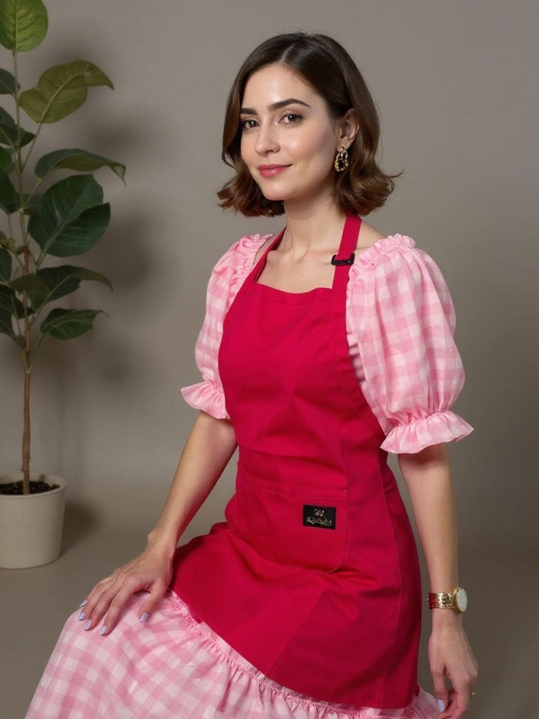 Mum & Mini Matching Pink Aprons