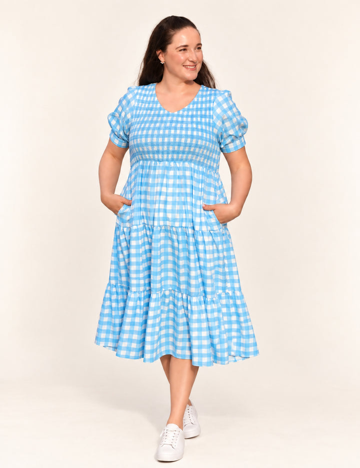 Blueberry Gingham Dress – Mum