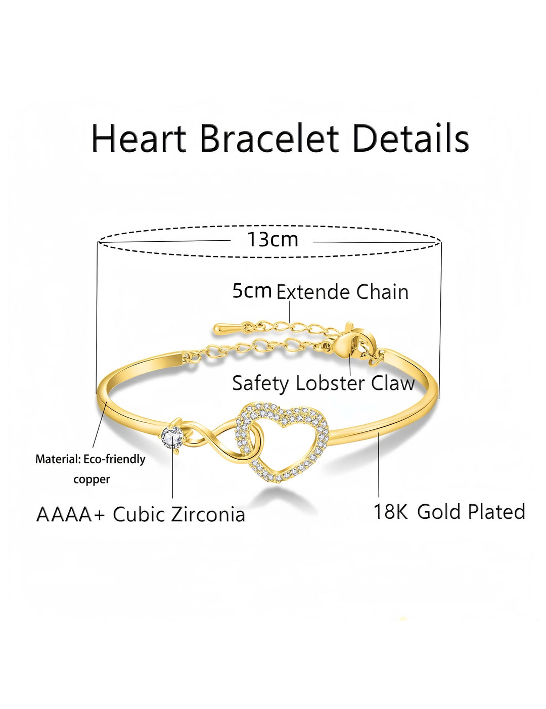 Gold Heart Bracelet – To My Daughter
