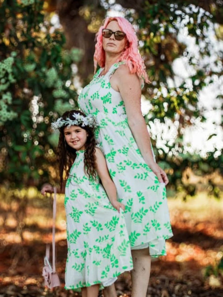 Mini - Addy Green  - Organic Dress