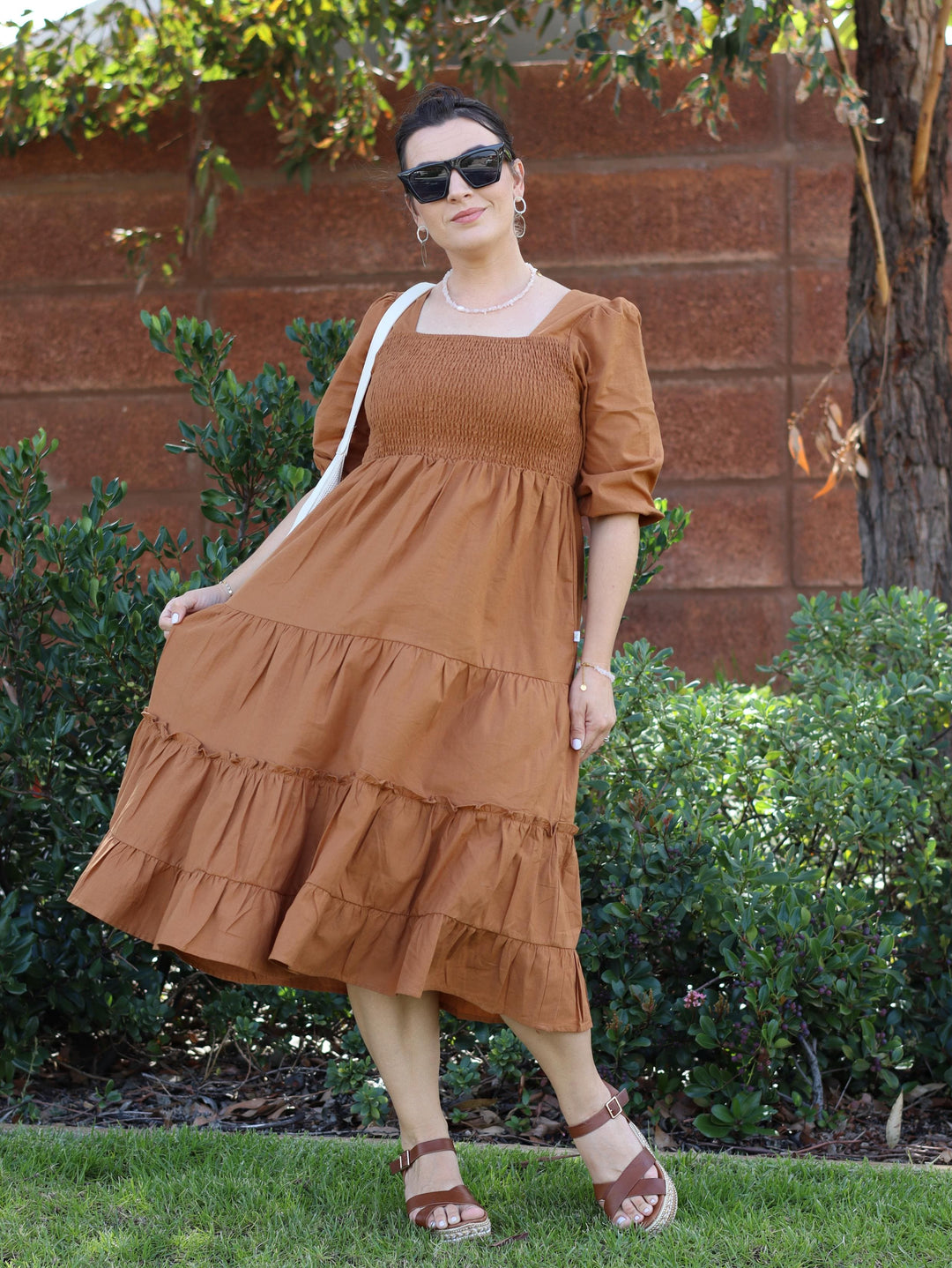 Cinnamon Brown Dress Mum Kashkiya Cinnamon Brown Dress Mum Kashkiya