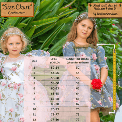 Kids Girls Size Chart - flower girl dresses
