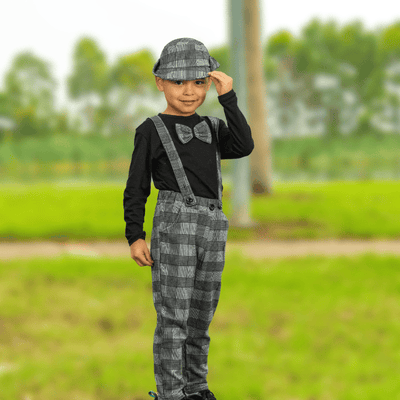 classic check suspenders - kids boys clothing