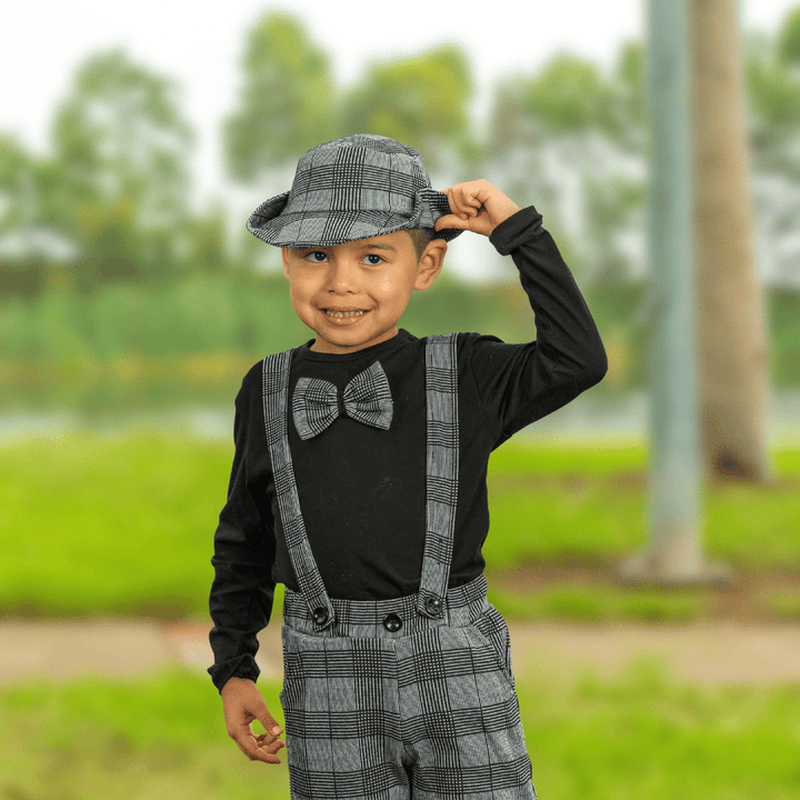 classic check suspenders - kids boys clothing