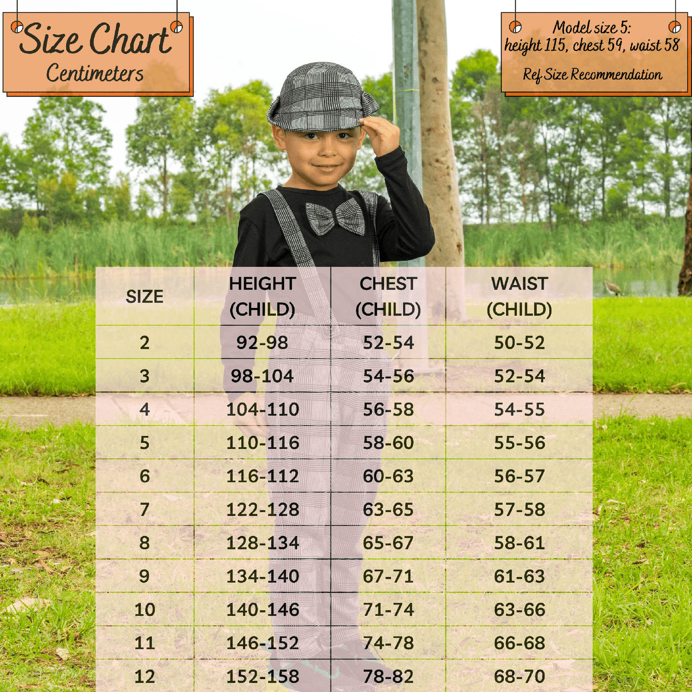 Kids Size Chart - boys clothing