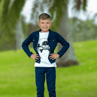 denim deep blue jeans for kids boys