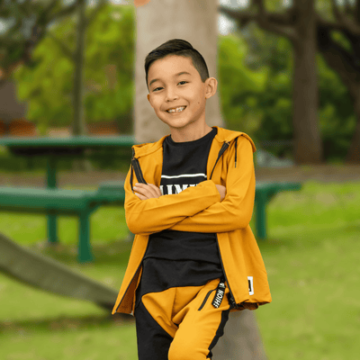 mustard marvel hoodie for boys