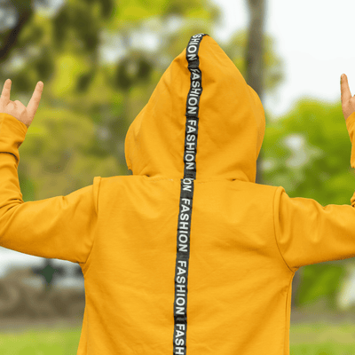 mustard marvel hoodie for boys