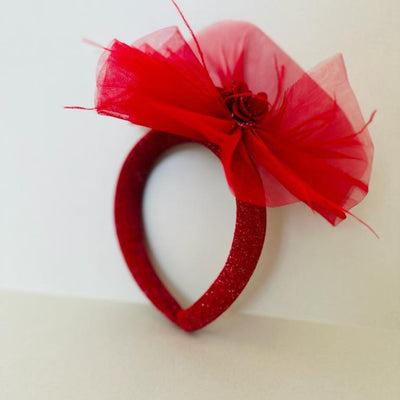 rosy red princess headband