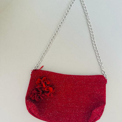 rosy red handbag