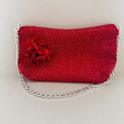 rosy red handbag