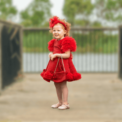 the red rose - christmas dress for girls