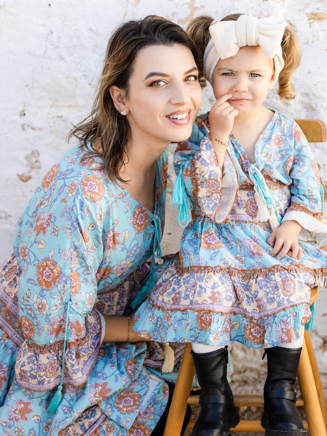 Blue Boho Breeze Mum and Mini Matching Set