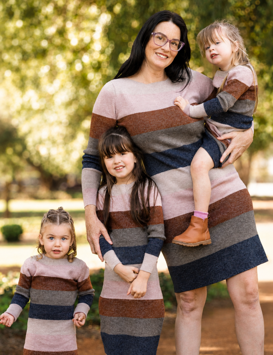 Warm Stripes Mum and Mini Matching Set